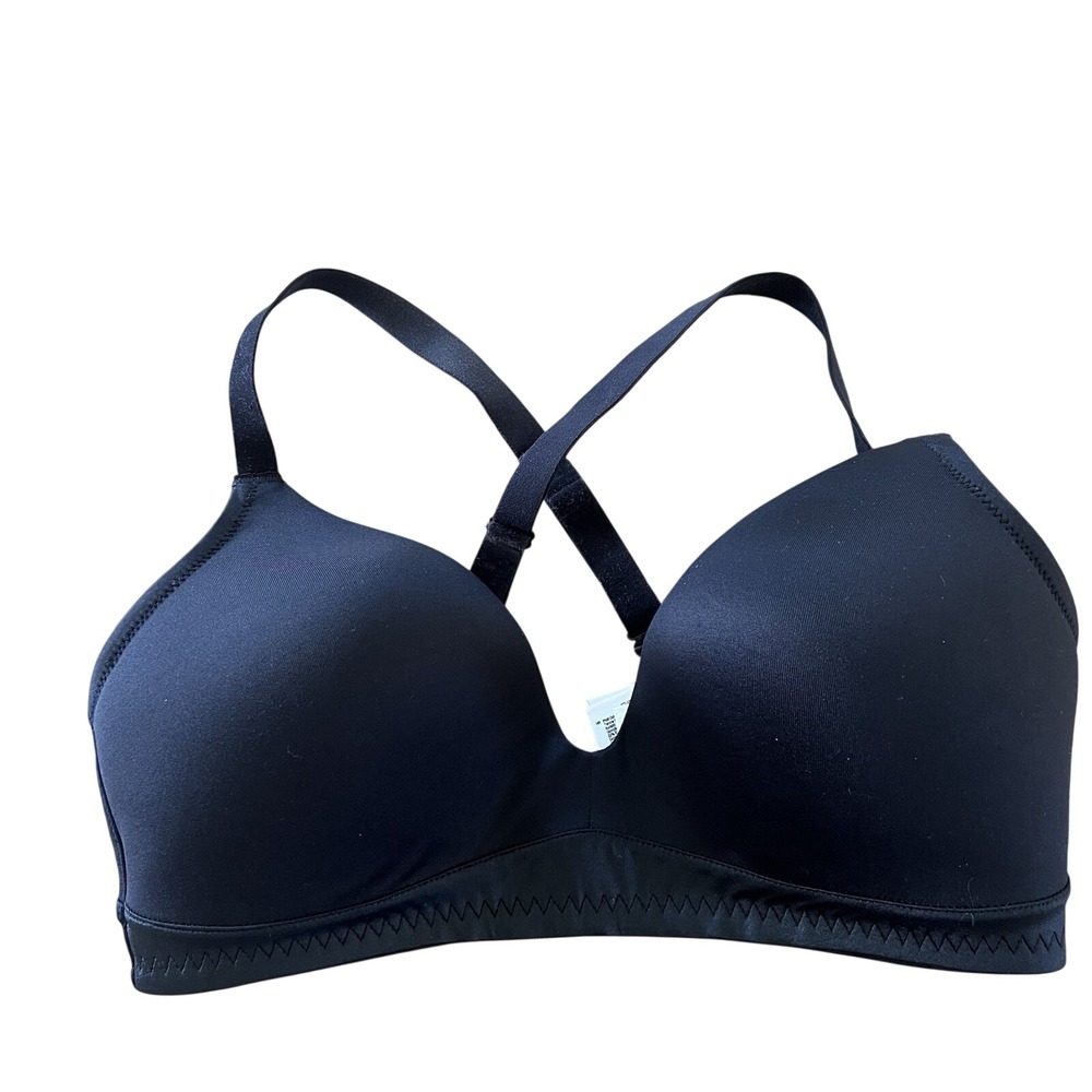 Brooks Moving Comfort Collection ANYDAY Wirefree Black Bra Womens Size 34D Run